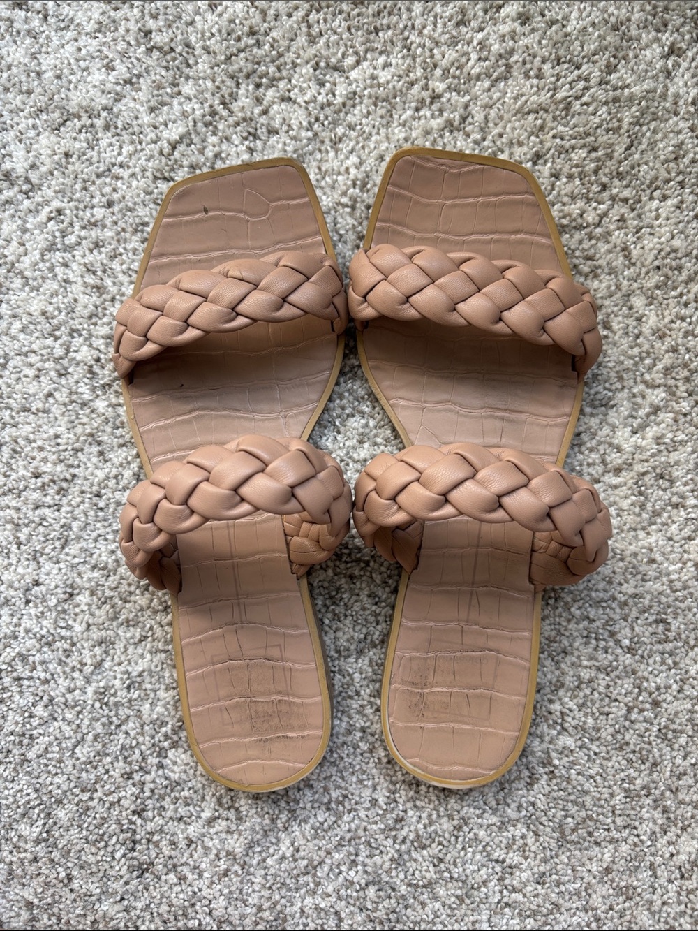 Dolce Vita Braided Women’s Slide Sandals - Nude